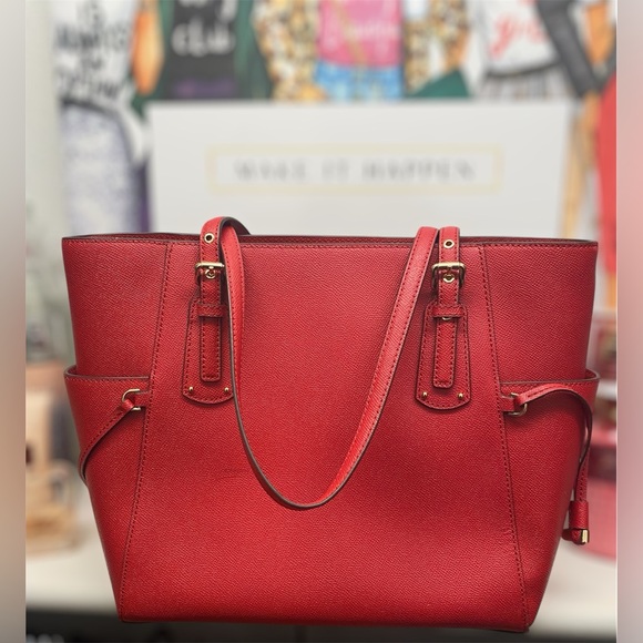 Michael Kors Red Tote Bag - Picture 9 of 15